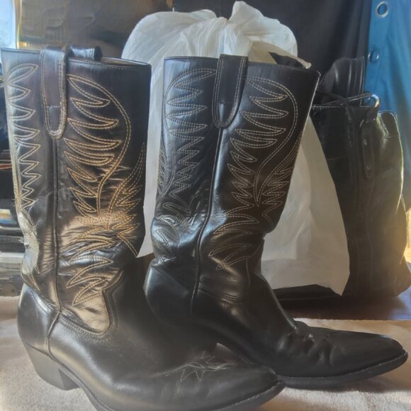 Men's Cowboy boots black by  BILTRITE - Picture 2 of 12